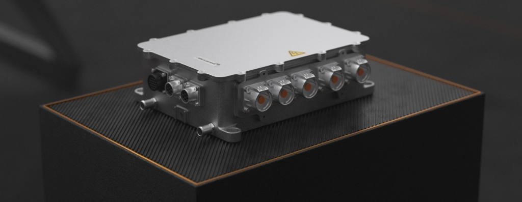 Der Siliziumkarbid-Wechselrichter MPU-200 fungiert als Kontrollverbindung zwischen Batterie und Motor.  Bild mit freundlicher Genehmigung von McLaren Applied.
