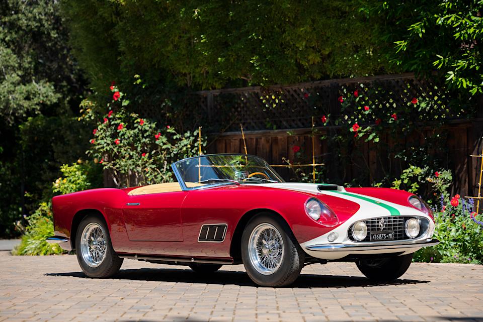 A 1959 Ferrari 250 GT LWB California Spider Competizione sold for $ 12 million at Gooding & Company's Pebble Beach auction.