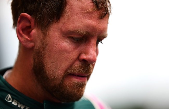 Sebastian Vettel of Germany and Aston Martin F1 Team at the F1 Grand Prix of Hungary in Budapest, Hungary.