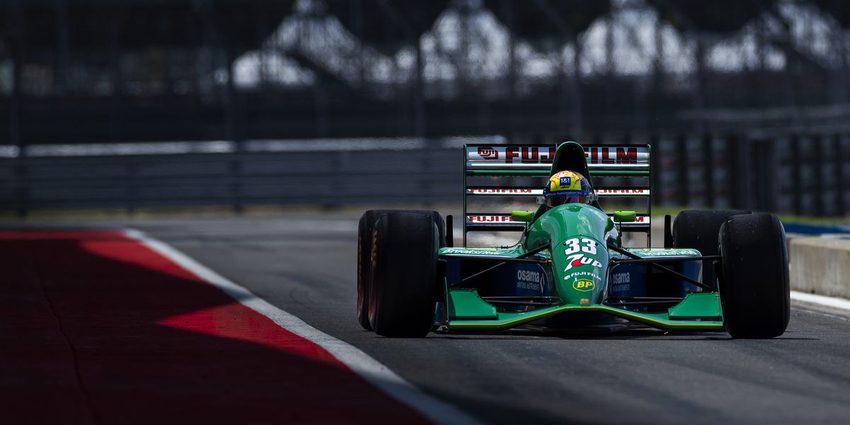 Like father, like son, when Mick Schumacher tests Michael's Jordan 191 at Silverstone