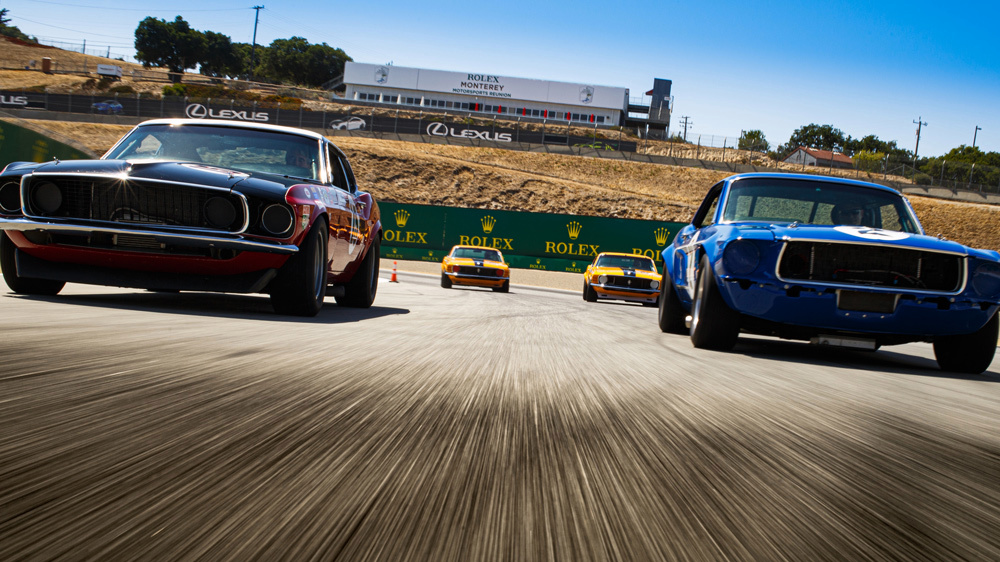 A tribute to Ford and its victories in the Trans-Am Series at the 2021 Rolex Monterey Motorsports Reunion.