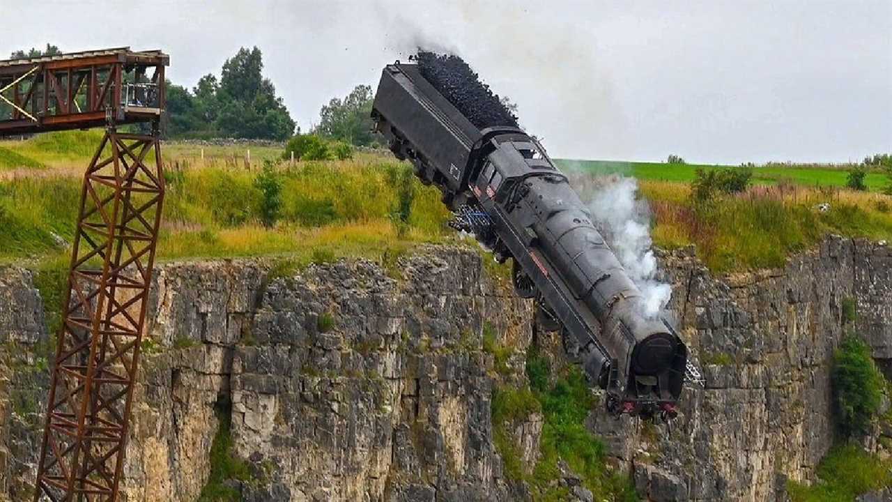 Mission Impossible 7 Train Stunt sends it off a cliff