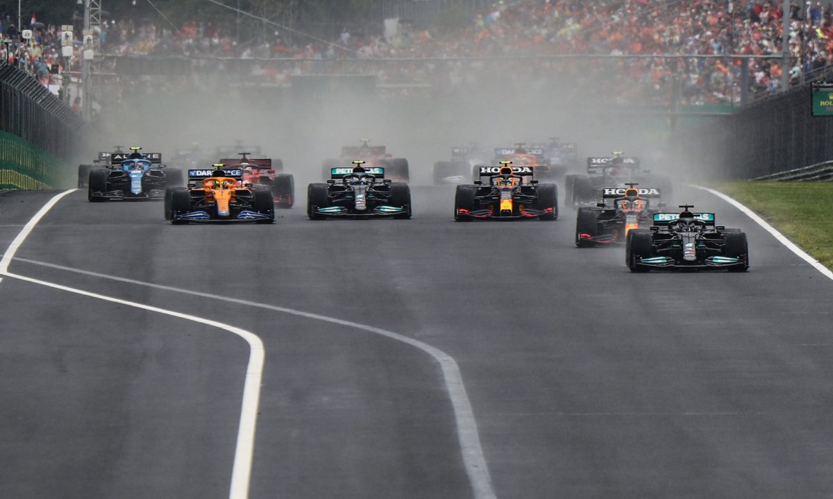 Mercedes is building anticipation for the potential wet weather Belgian GP with Hamilton Meme