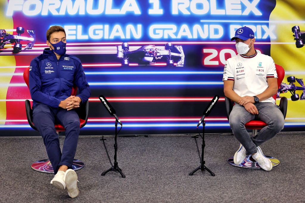 f1 grand prix of belgium bottas russell