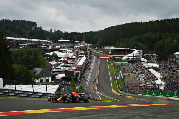 Red Bull Racing Honda F1 Belgian Grand Prix practices - just loosing rear, but happy