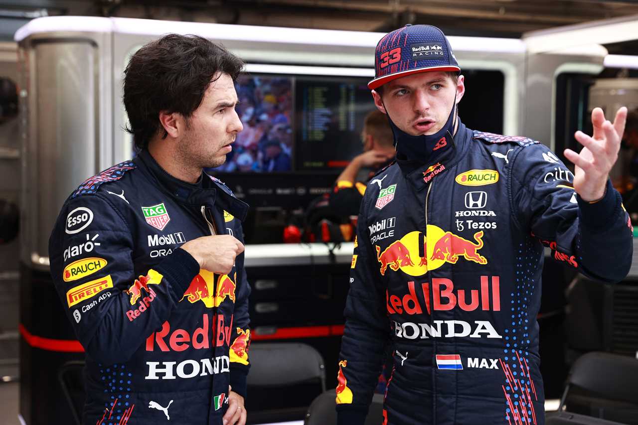 f1 grand prix of hungary verstappen perez
