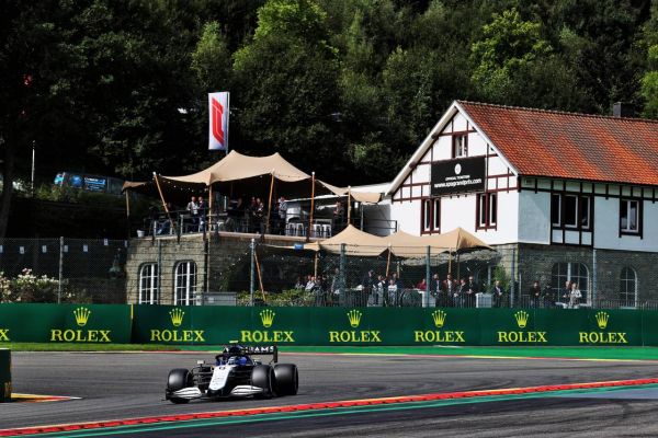 Williams Racing F1 Belgian Grand Prix practices in cool and cloudy Spa weather