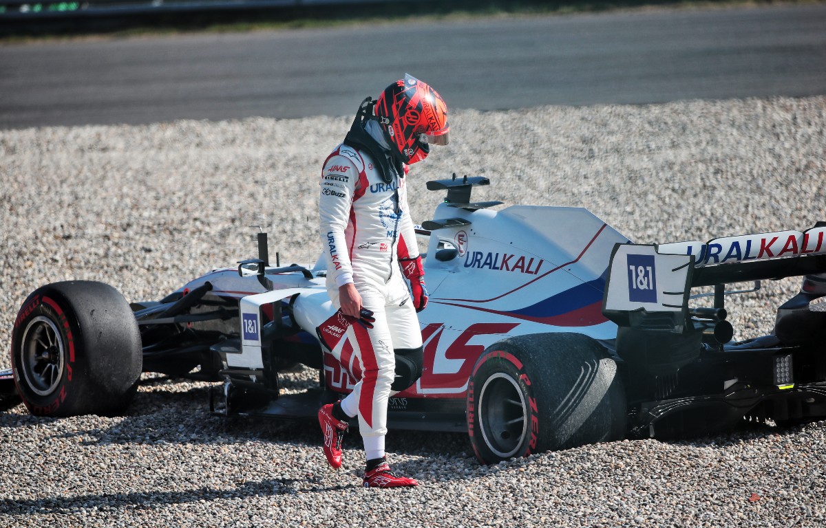 Nikita Mazepin says, "You have to do it sometimes" after the spin