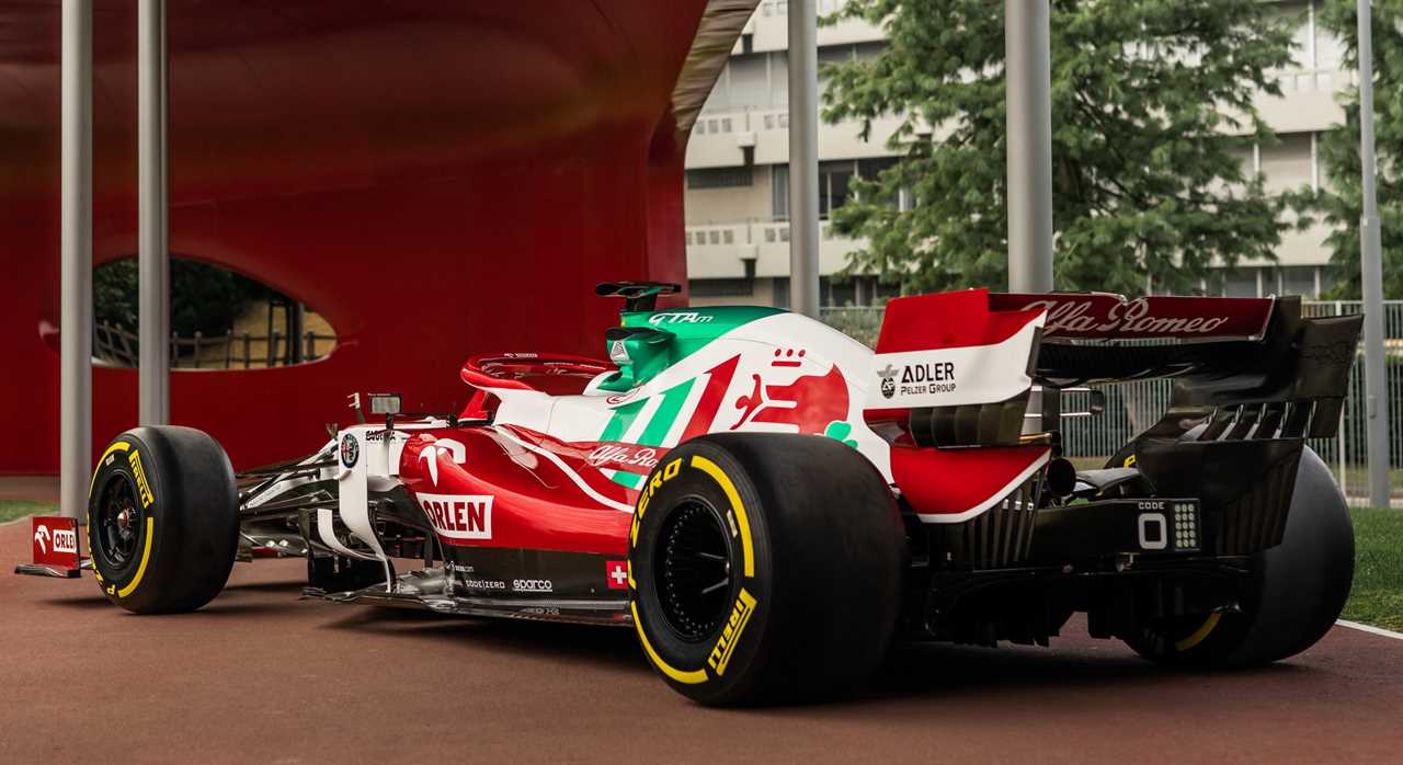 Alfa Romeo F1 drives in Monza with a slightly different livery, inspired by the Italian flag