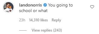 Lando Norris revives his cheek with an amusing reply to Alex Albon’s social media post