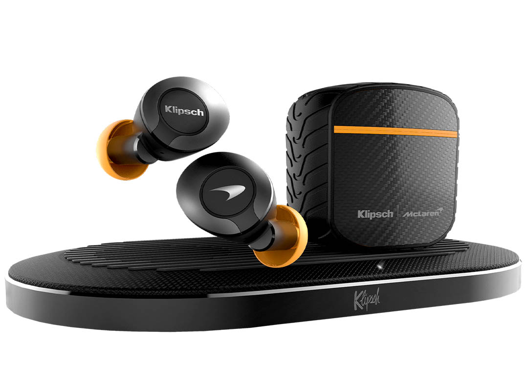 Shop the new Klipsch x McLaren T5 II ANC earbuds available now