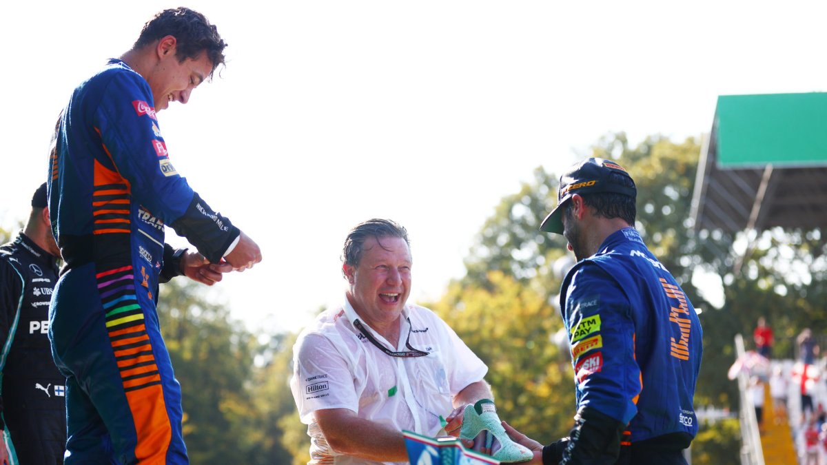 WATCH: Lando Norris signs Ferrari fan before bumpy interaction with Carlos Sainz