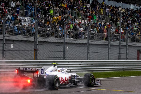 Uralkali Haas F1 Russian Grand Prix qualifying – rain soaked