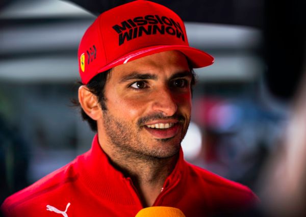 Scuderia Ferrari F1 Russian Grand-Prix- Carlos Sainz on the podium after crazy closing laps