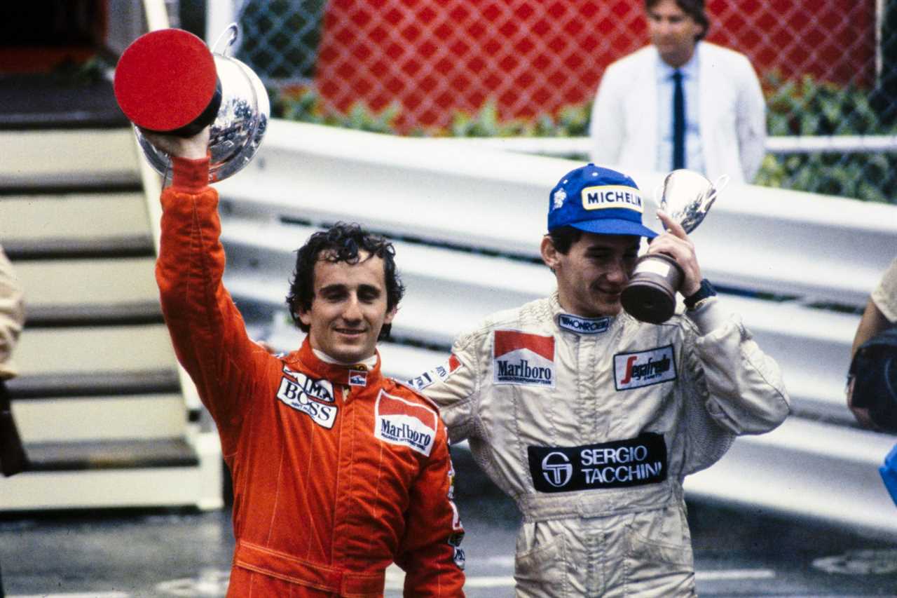 Red flag amid worsening rain hampered Senna's hopes of catching Prost in the Toleman