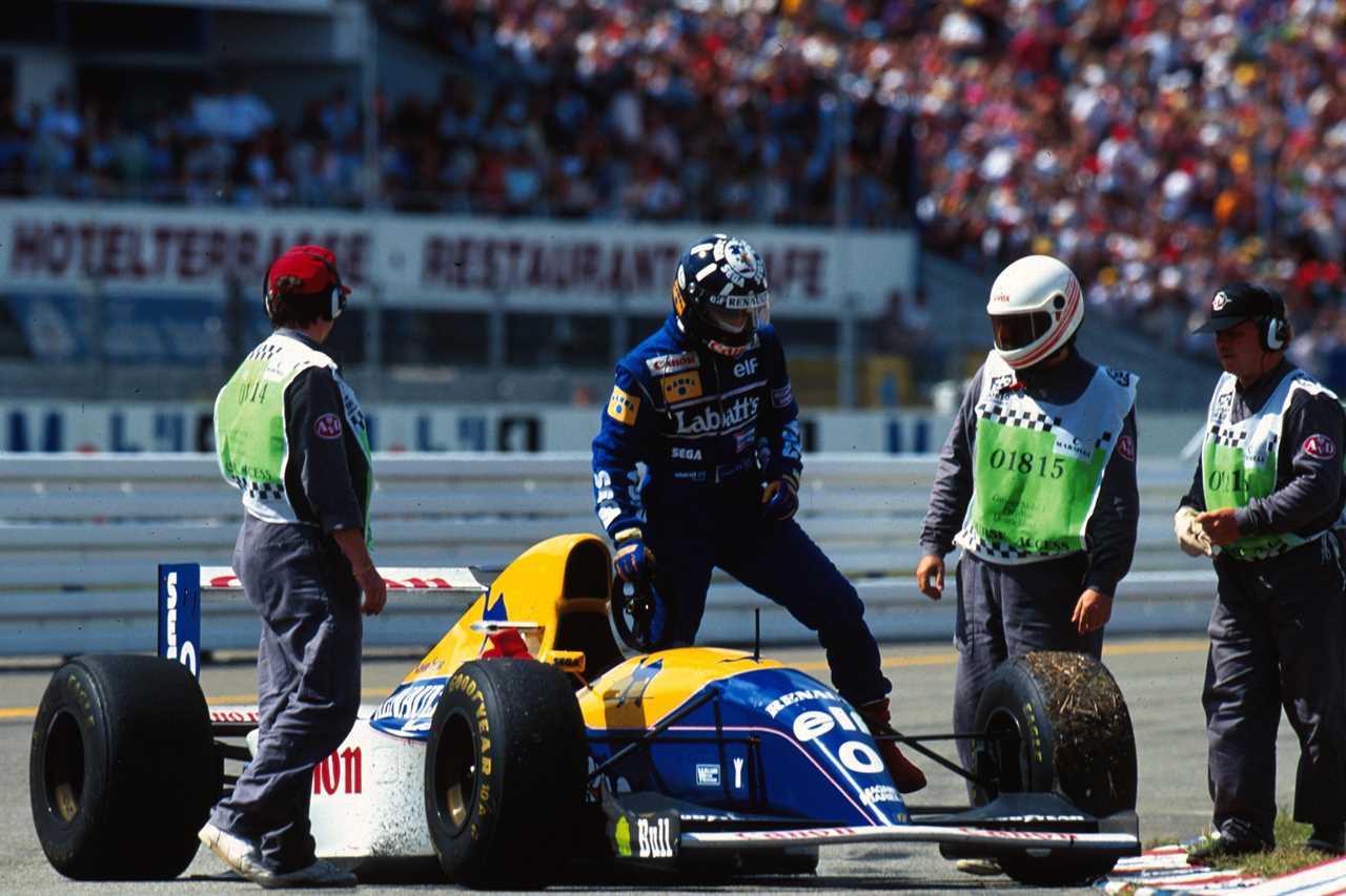 Hill was denied by a puncture on the penultimate lap at Hockenheim, denied for a second race in succession