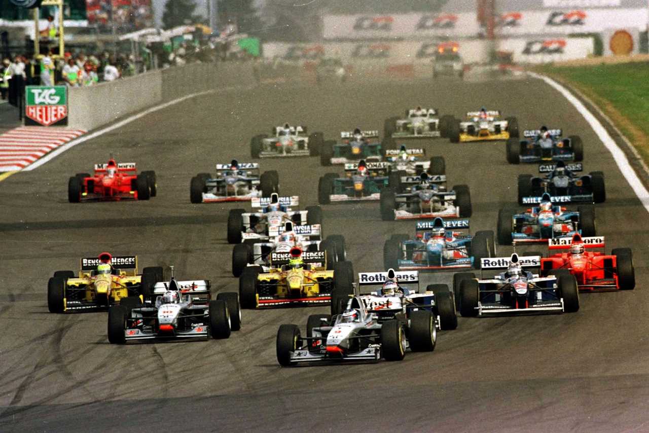 Hakkinen led 40 laps at the Nurburgring in 1997, but Mercedes engine failure denied him an odds-on victory