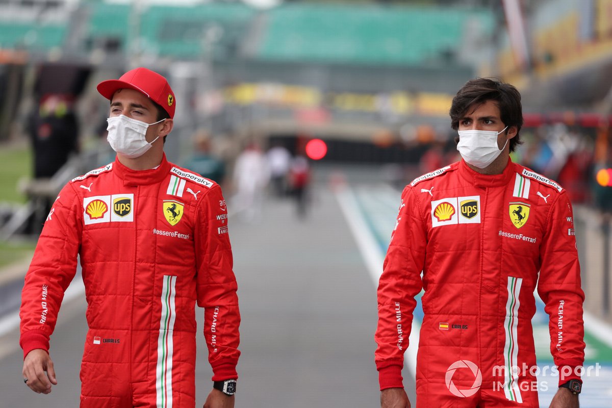 Charles Leclerc, Ferrari and Carlos Sainz Jr., Ferrari