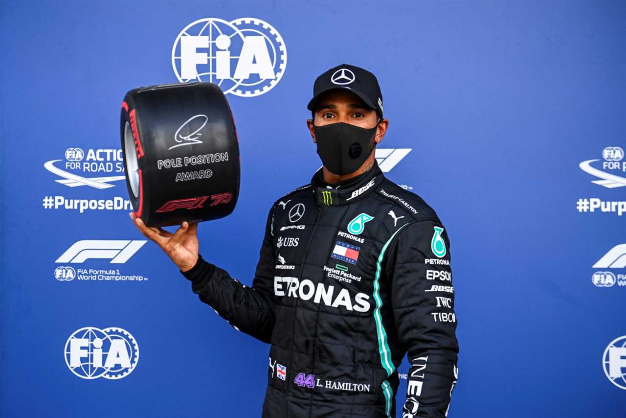 How many poles does Lewis Hamilton have with Mercedes F1?