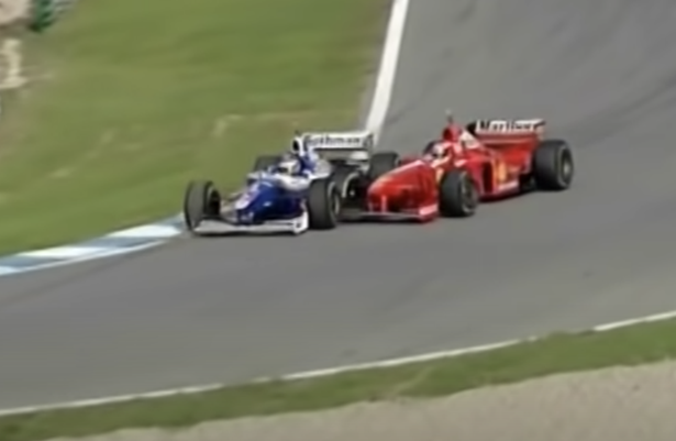 Schumacher became title rival Jacques Villeneuve, but was second best