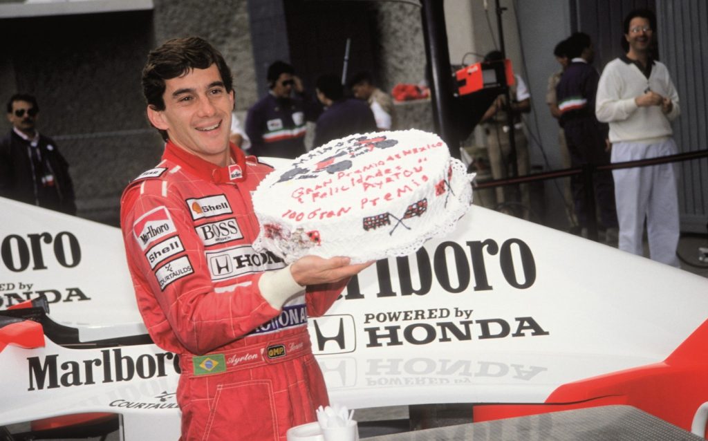 Ayrton Senna at the 1990 Mexican GP