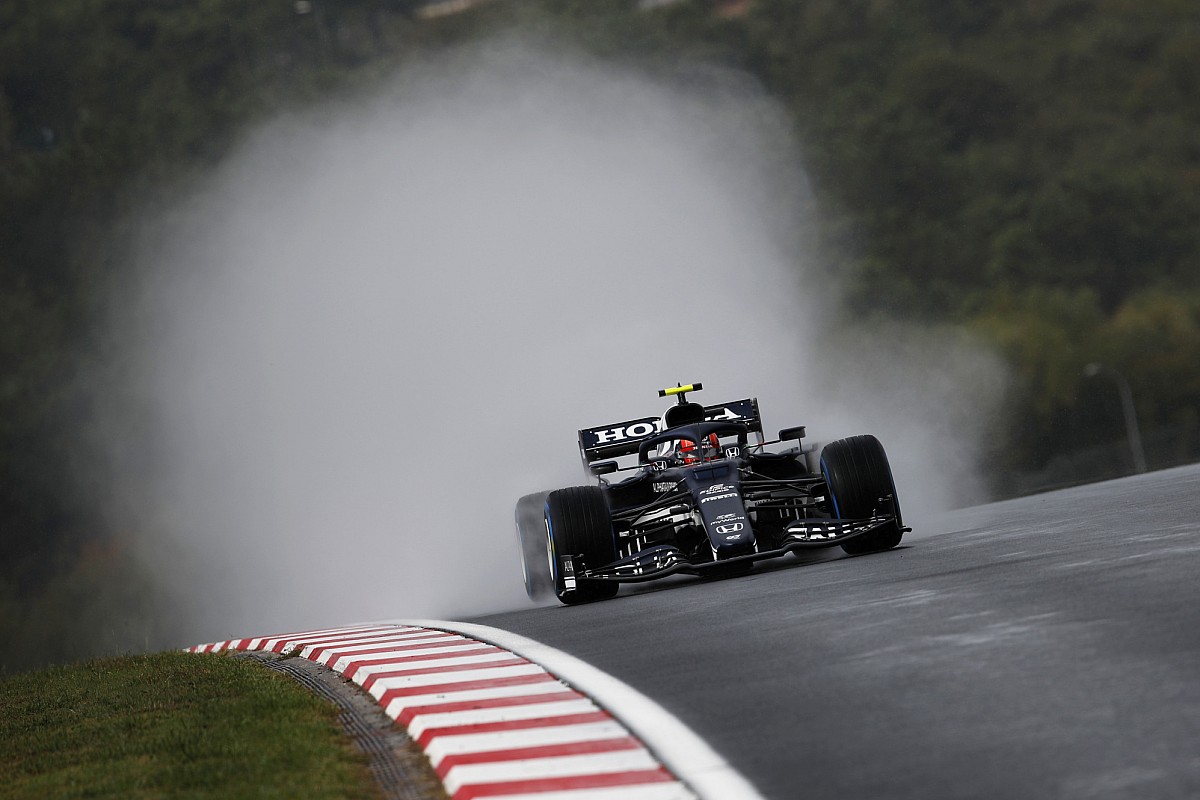 Gasly leads the wet FP3 as Russell Spin causes a red flag
