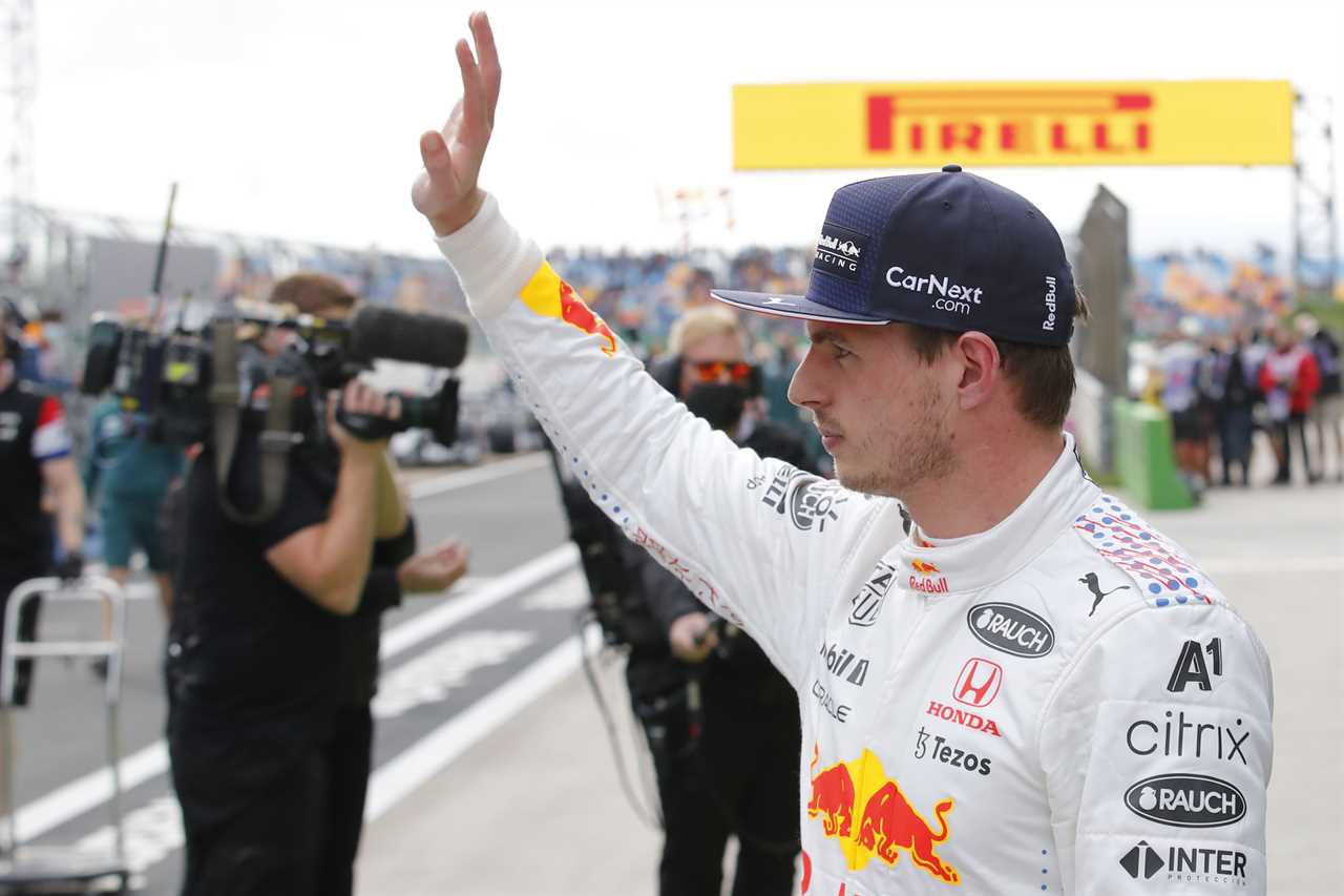 Max Verstappen comes in second 