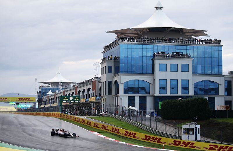 Pitlane building at the Intercity Istanbul Park circuit, Turkey -2020 Turkish Grand Prix (Photo by Kenan Asyali - Pool/Getty Images)