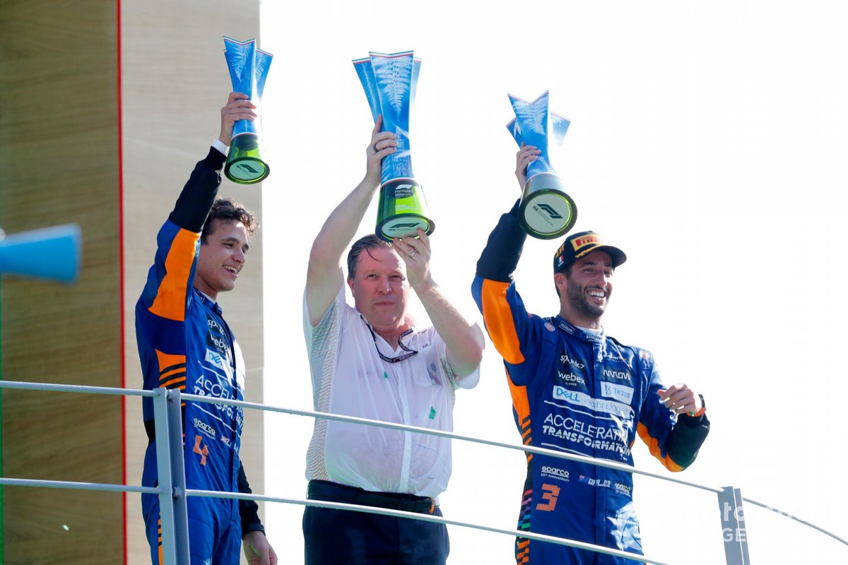 McLaren ended a fruitless period that dates back to 2012 at the Italian Grand Prix, where Ricciardo Norris finished in a 1-2.  cited