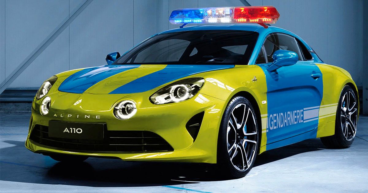 The Alpine A110 mid-engined Sportster is the coolest police car in France