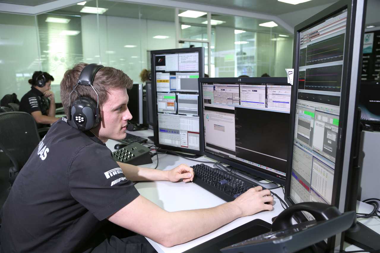The information collected in the RSR helps the Mercedes bosses to work out their strategies for winning the race