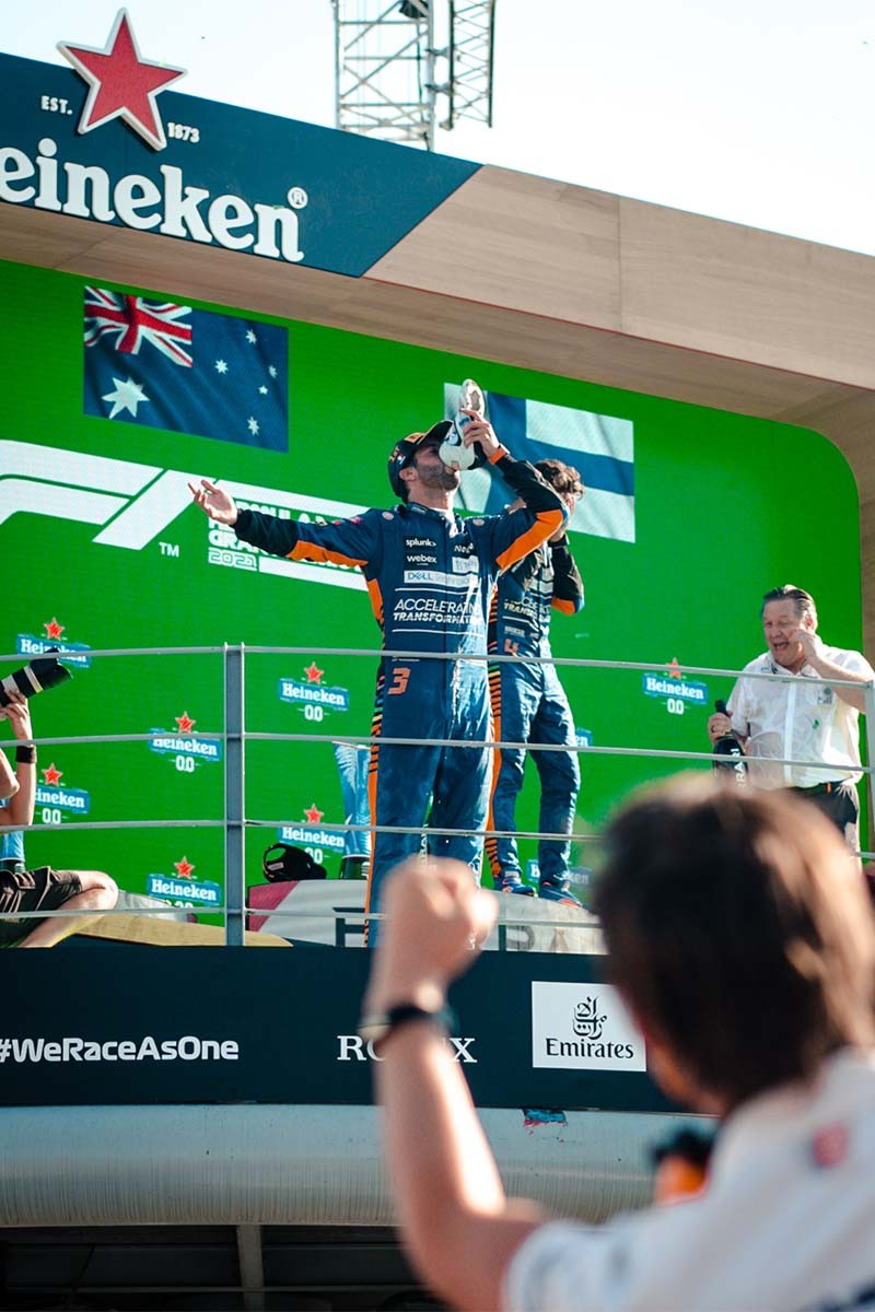 mclaren formula 1 driver daniel ricciardo honey badger 2021 season end usa grand prix texas austin monza lando norris zac brown 