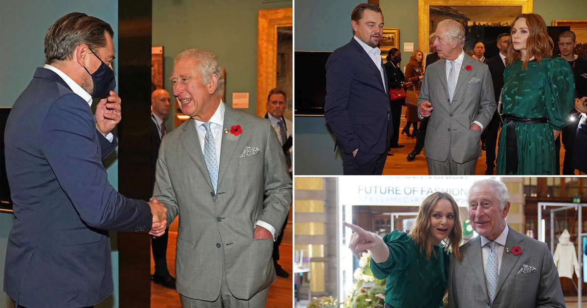 Prince Charles visits a McLaren electric racing car in Glasgow