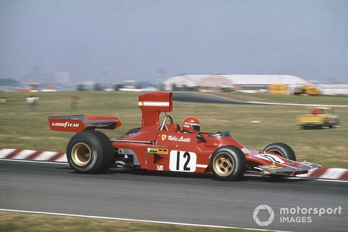 Alesi and Arnoux drive the 1974 Ferrari F1 in Monaco