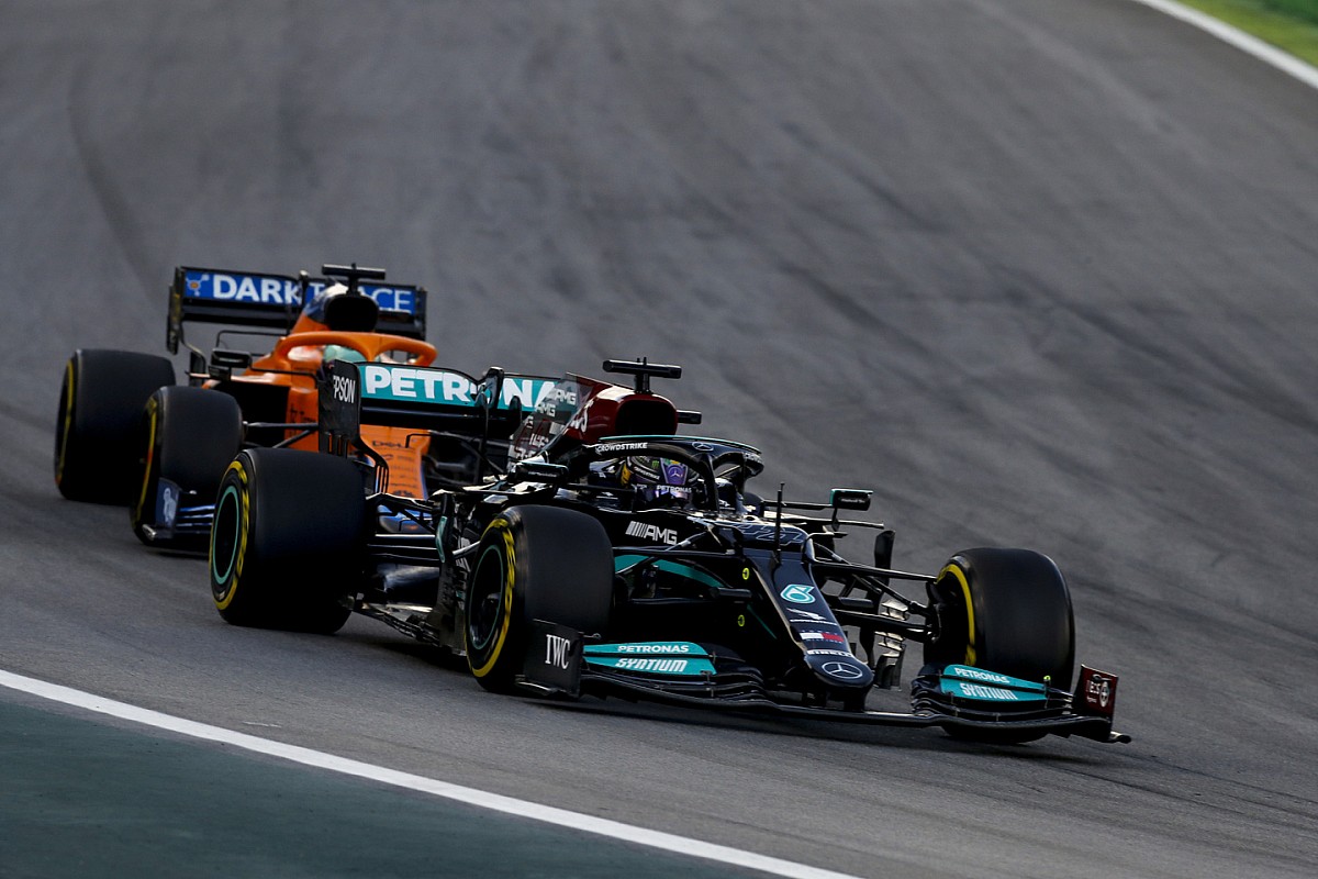 Red Bull will "keep an eye on" Mercedes rear wing after "insane" speed "