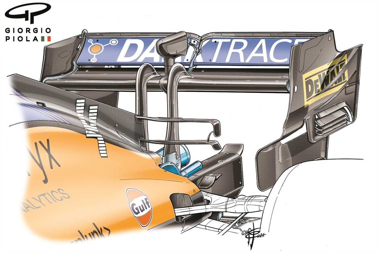 The Mercedes rear wing leaves Red Bulls suspicious