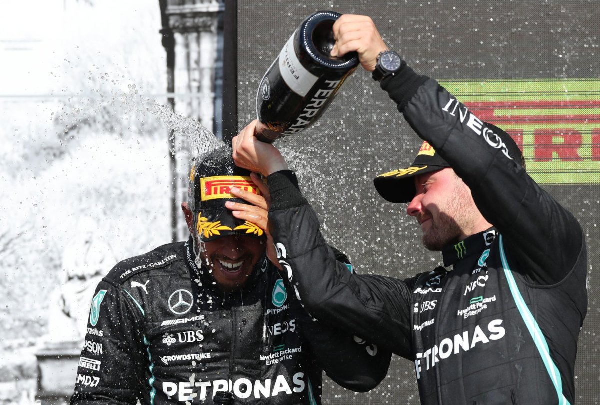 Careful Hamilton!  Valtteri Bottas is said to have suffered a Mercedes F1 engine failure at the Qatar GP