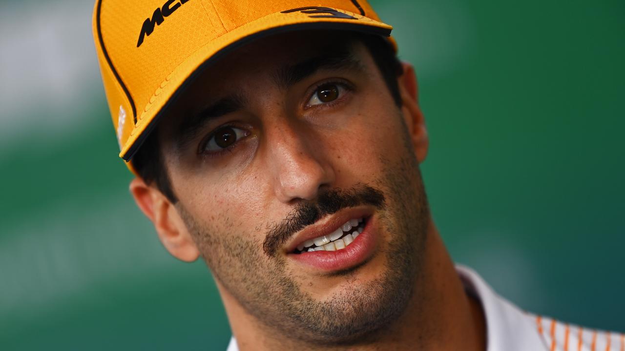 DOHA, QATAR - NOVEMBER 18: Daniel Ricciardo of Australia and McLaren F1 looks on in the Paddock during previews ahead of the F1 Grand Prix of Qatar at Losail International Circuit on November 18, 2021 in Doha, Qatar. (Photo by Clive Mason/Getty Images)