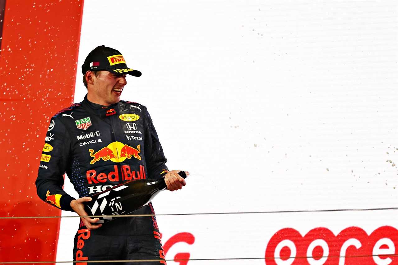 Max Verstappen celebrates at the F1 Grand Prix of Qatar