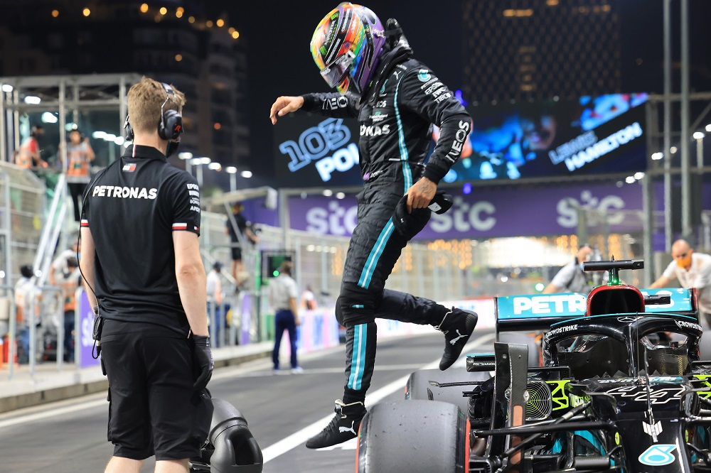 Lewis Hamilton secures pole position for the first Saudi Arabian Grand Prix