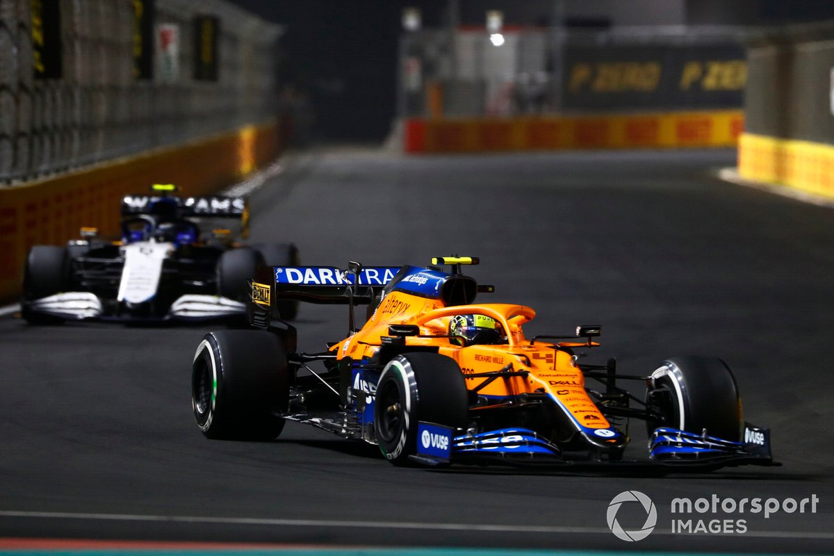 Norris was the driver who was worst-affected by pitting for tyres under the safety car