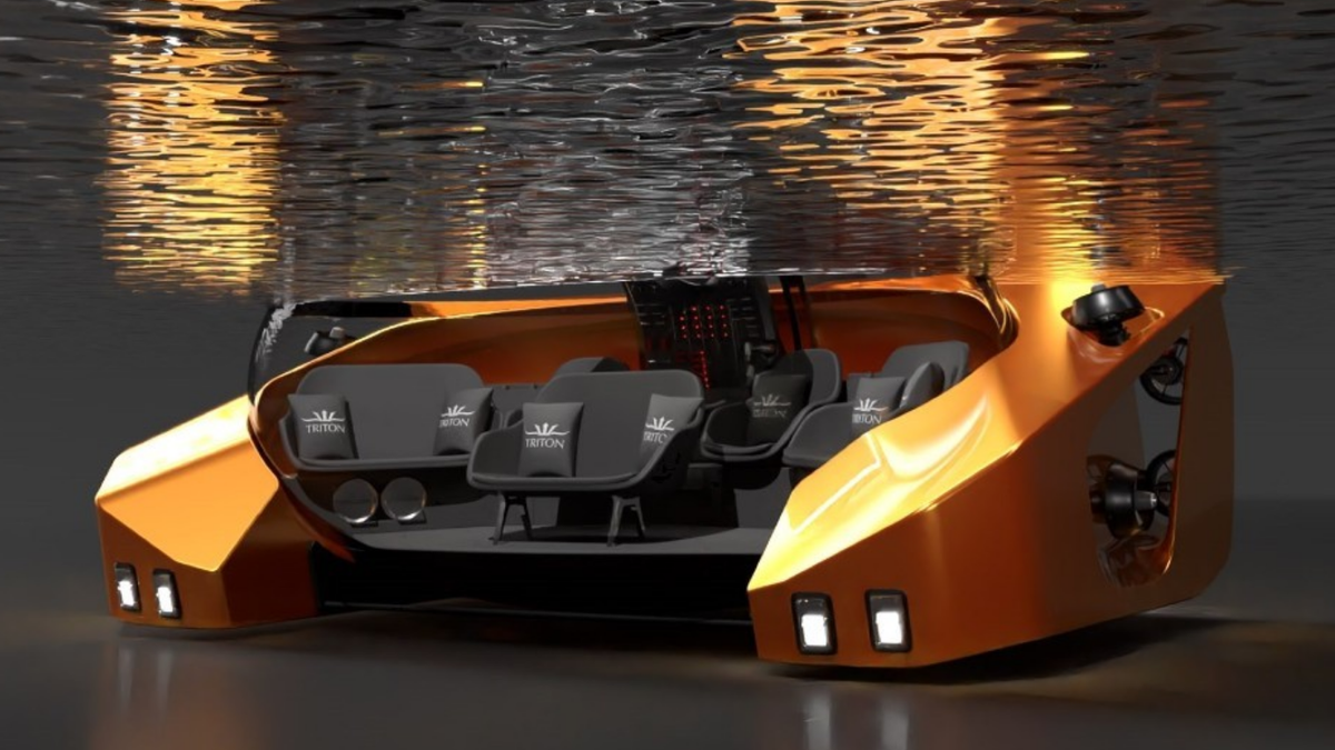 This funky luxury submarine is a living room under the sea
