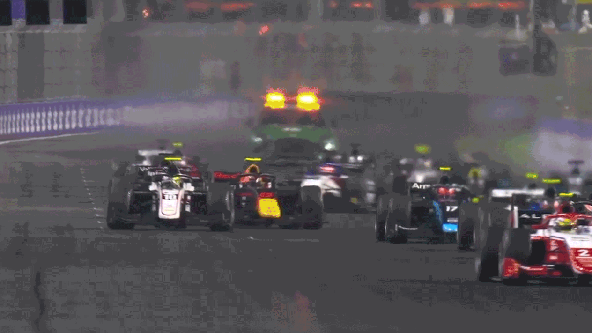 Enzo Fittipaldi escapes Jeddah F2 crash with a broken heel