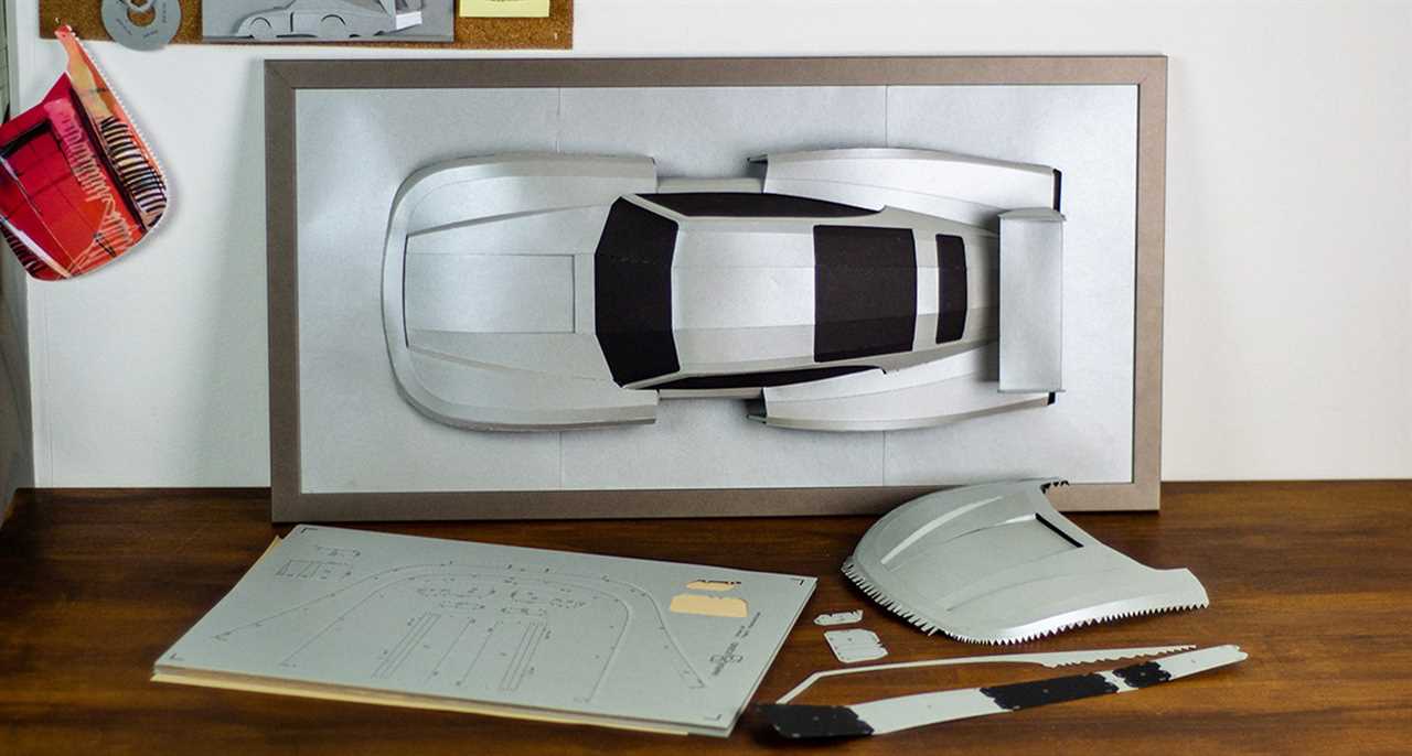 On this holiday, put together your own automobile icon with the DIY sculptures from Paperlegend