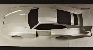 On this holiday, put together your own automobile icon with the DIY sculptures from Paperlegend