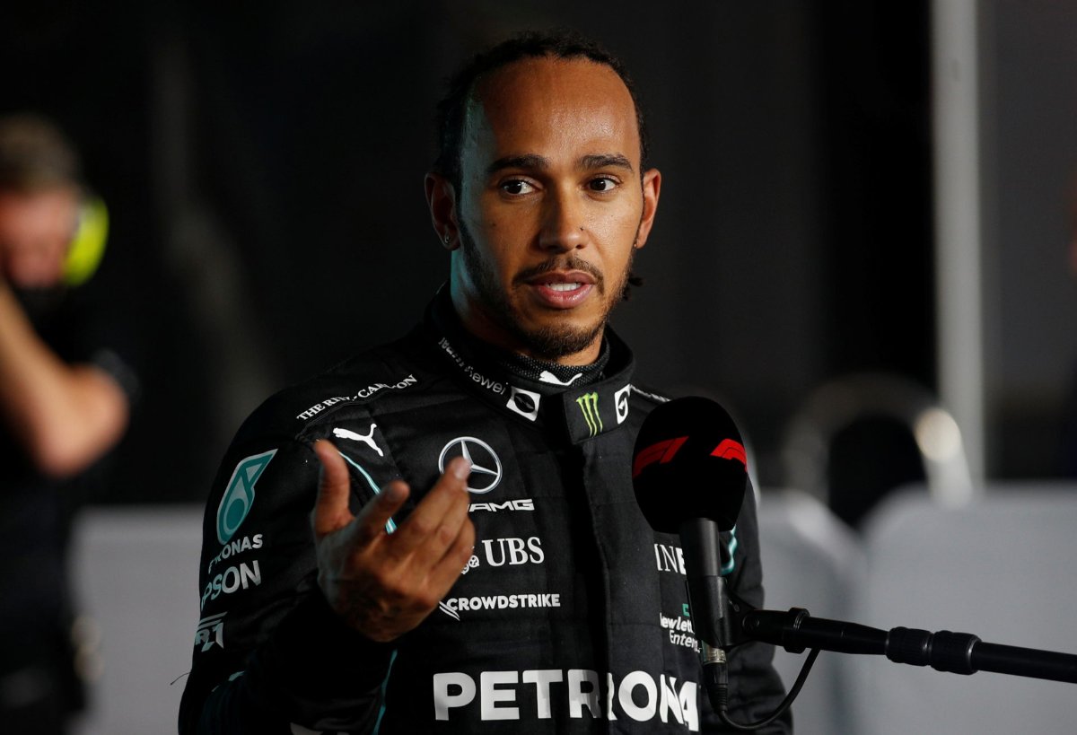 Lewis Hamilton participates in the simulator to prepare for the first Saudi Arabia GP