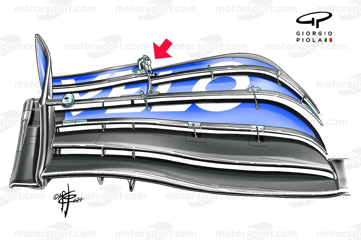 McLaren MCL35M front wing detail