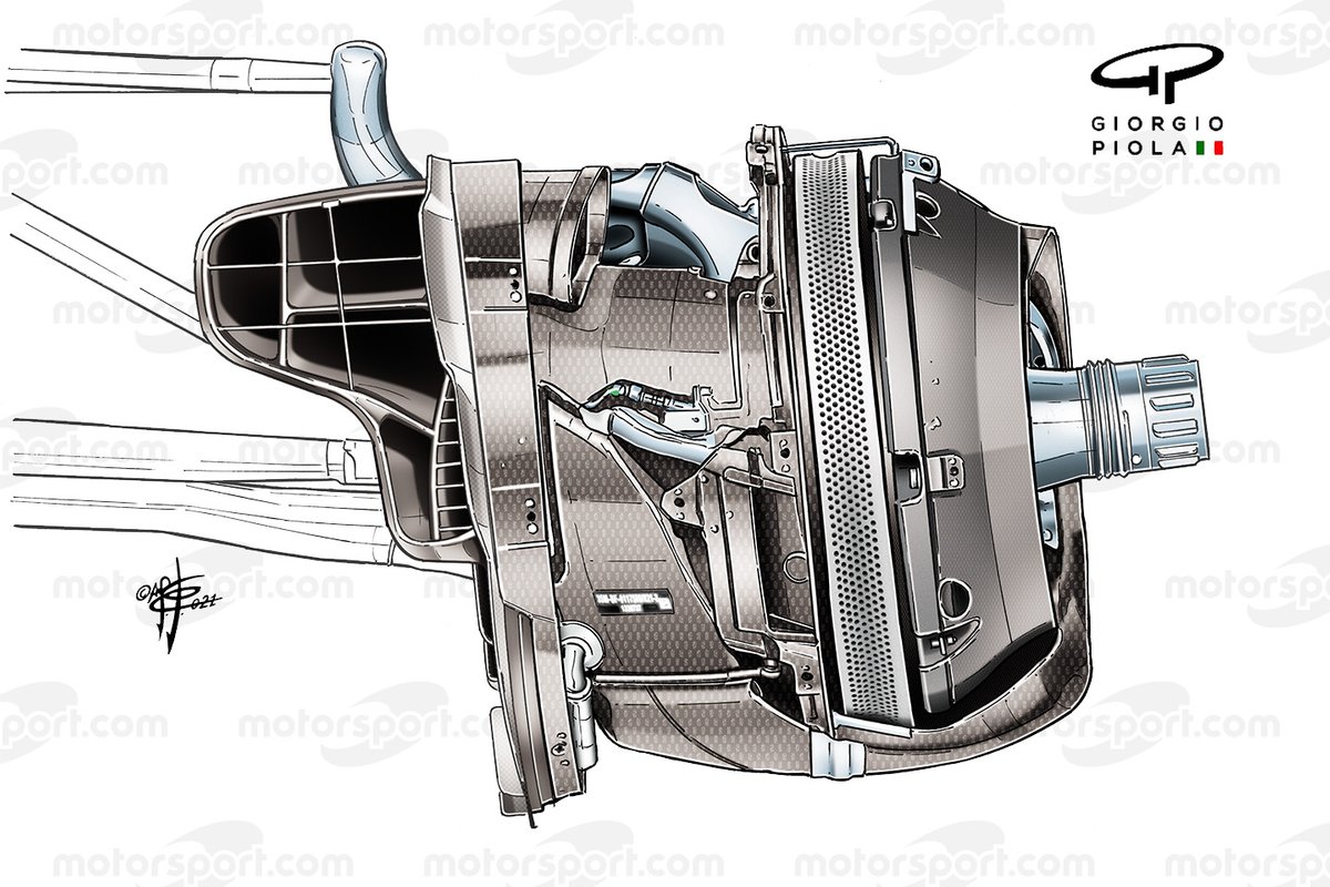 McLaren MCL35M brake drum open 