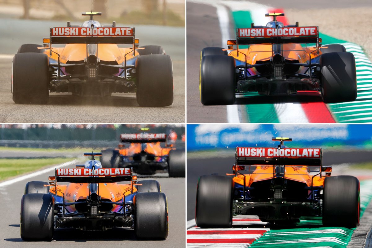 McLaren MCL35M rear cooling comparison
