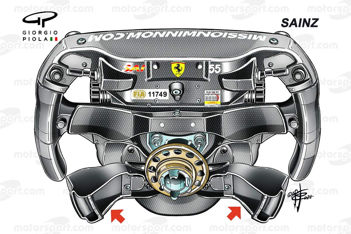 Ferrari SF21 steering wheel of Carlos Sainz Jr.